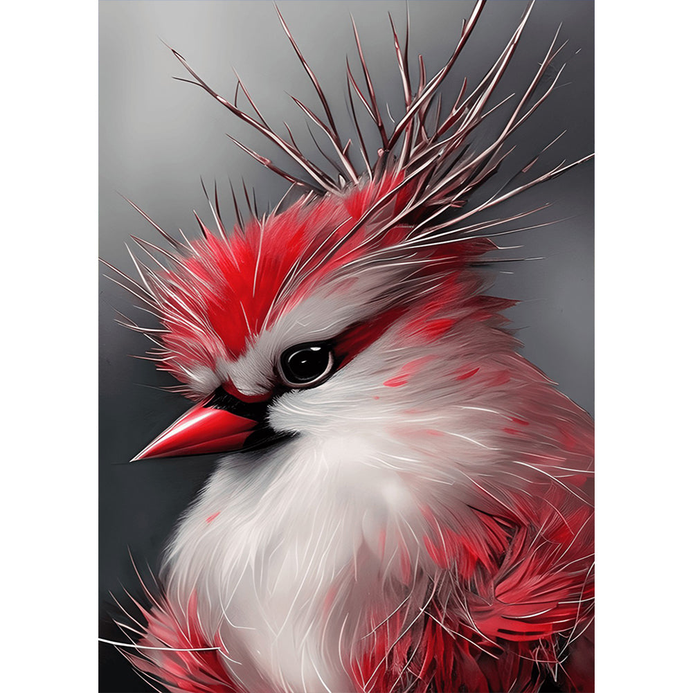 Cardinal Bird - Full Round Drill Diamond Painting 30*40CM