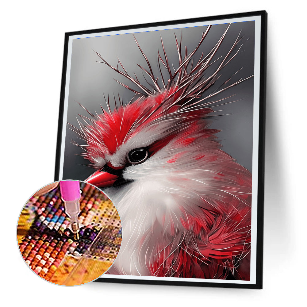 Cardinal Bird - Full Round Drill Diamond Painting 30*40CM