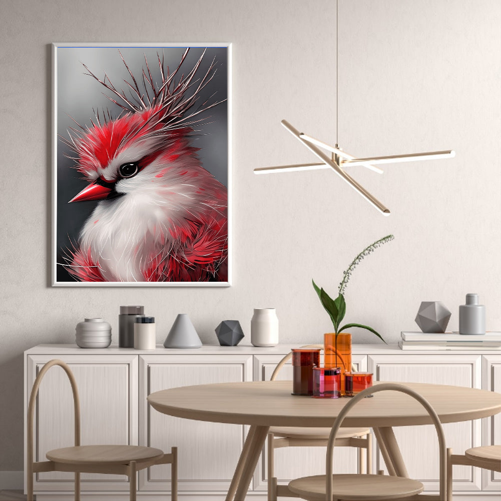 Cardinal Bird - Full Round Drill Diamond Painting 30*40CM