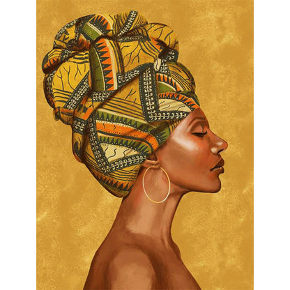 African Girl - Full Square Drill Diamond Painting 30*40CM