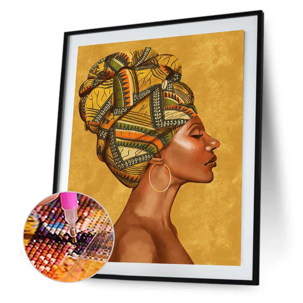 African Girl - Full Square Drill Diamond Painting 30*40CM