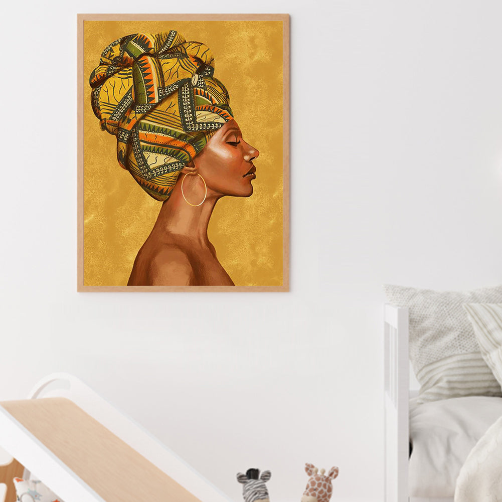 African Girl - Full Square Drill Diamond Painting 30*40CM