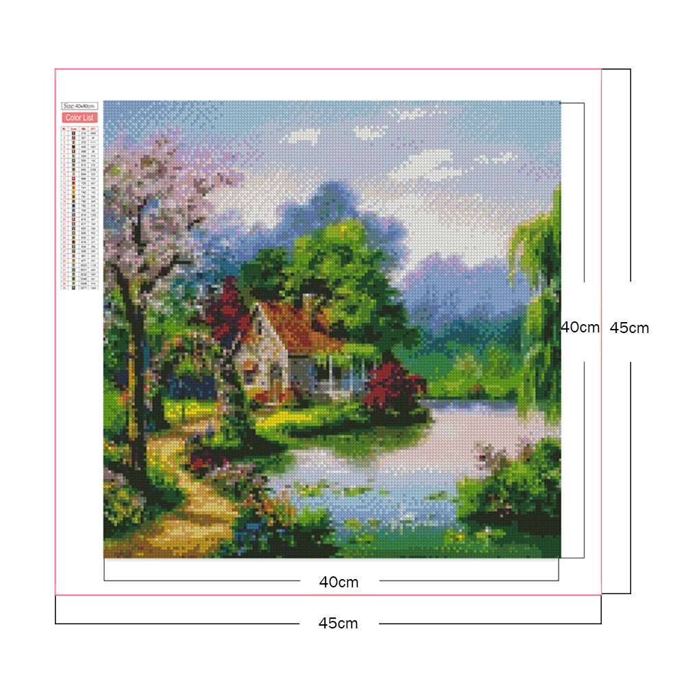 Lake House - Full Square Drill Diamond Painting 40*40CM