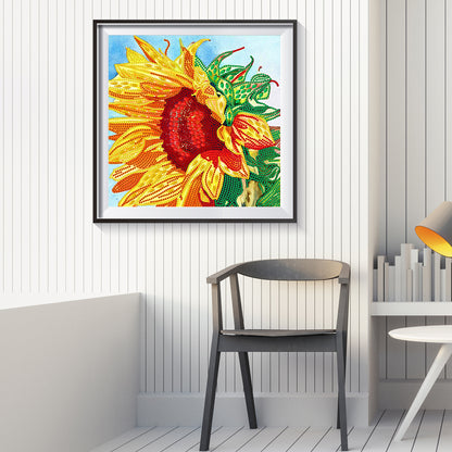 Colorful Sunflower - Special Shaped Drill Diamond Painting 30*30CM