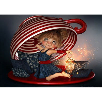 Hat Doll - Full Square Drill Diamond Painting 50*40CM