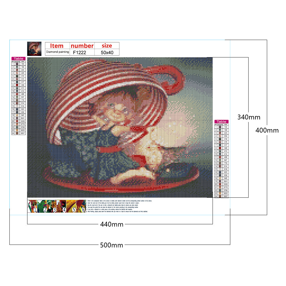 Hat Doll - Full Square Drill Diamond Painting 50*40CM