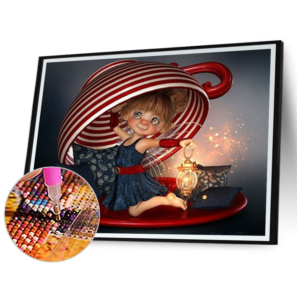 Hat Doll - Full Square Drill Diamond Painting 50*40CM