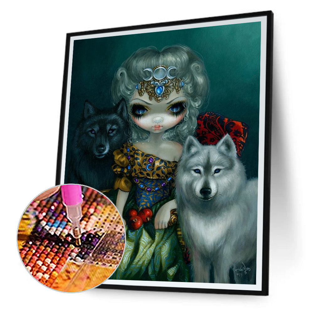 Gothic Dark Doll - Full Round Drill Diamond Painting 30*40CM