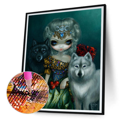 Gothic Dark Doll - Full Round Drill Diamond Painting 30*40CM