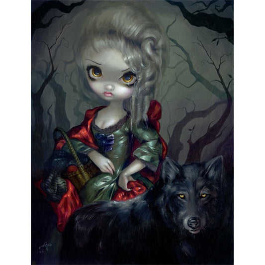Gothic Dark Doll - Full Round Drill Diamond Painting 30*40CM