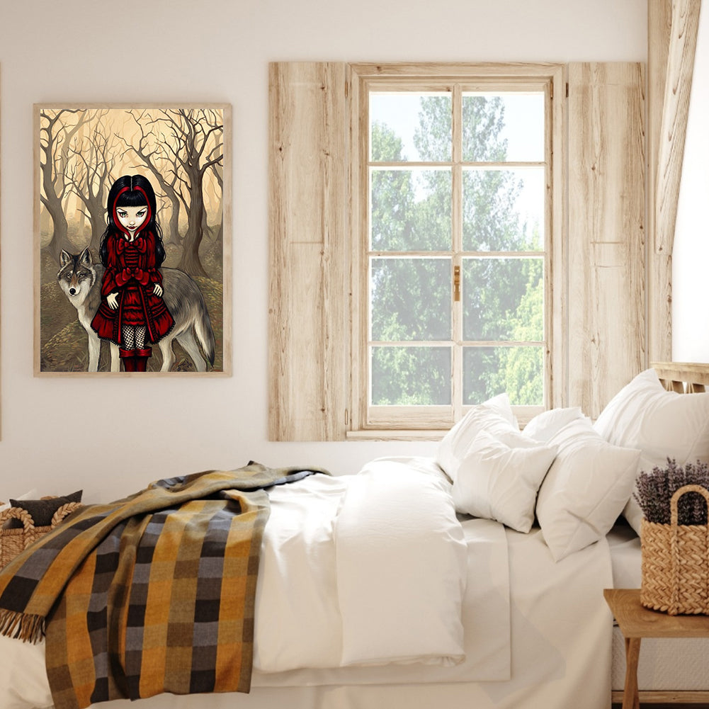 Gothic Dark Doll - Full Round Drill Diamond Painting 30*40CM