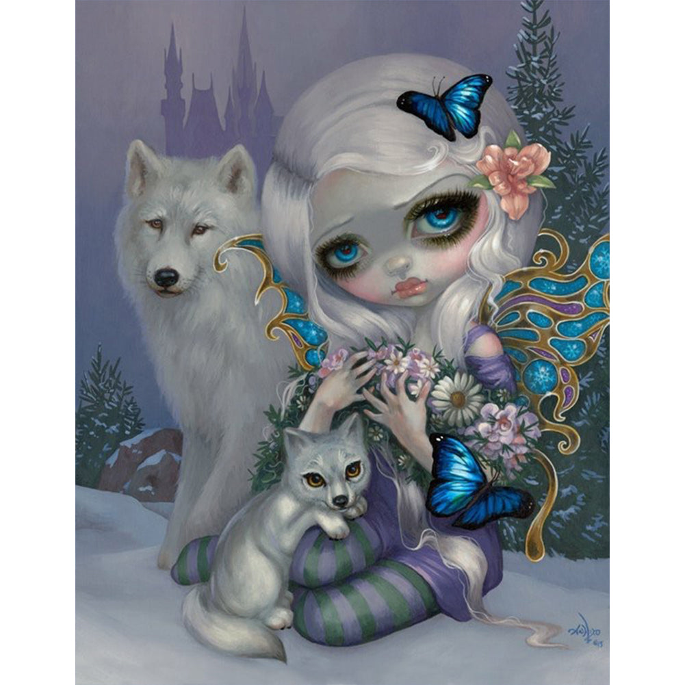 Gothic Dark Doll - Full Round Drill Diamond Painting 30*40CM