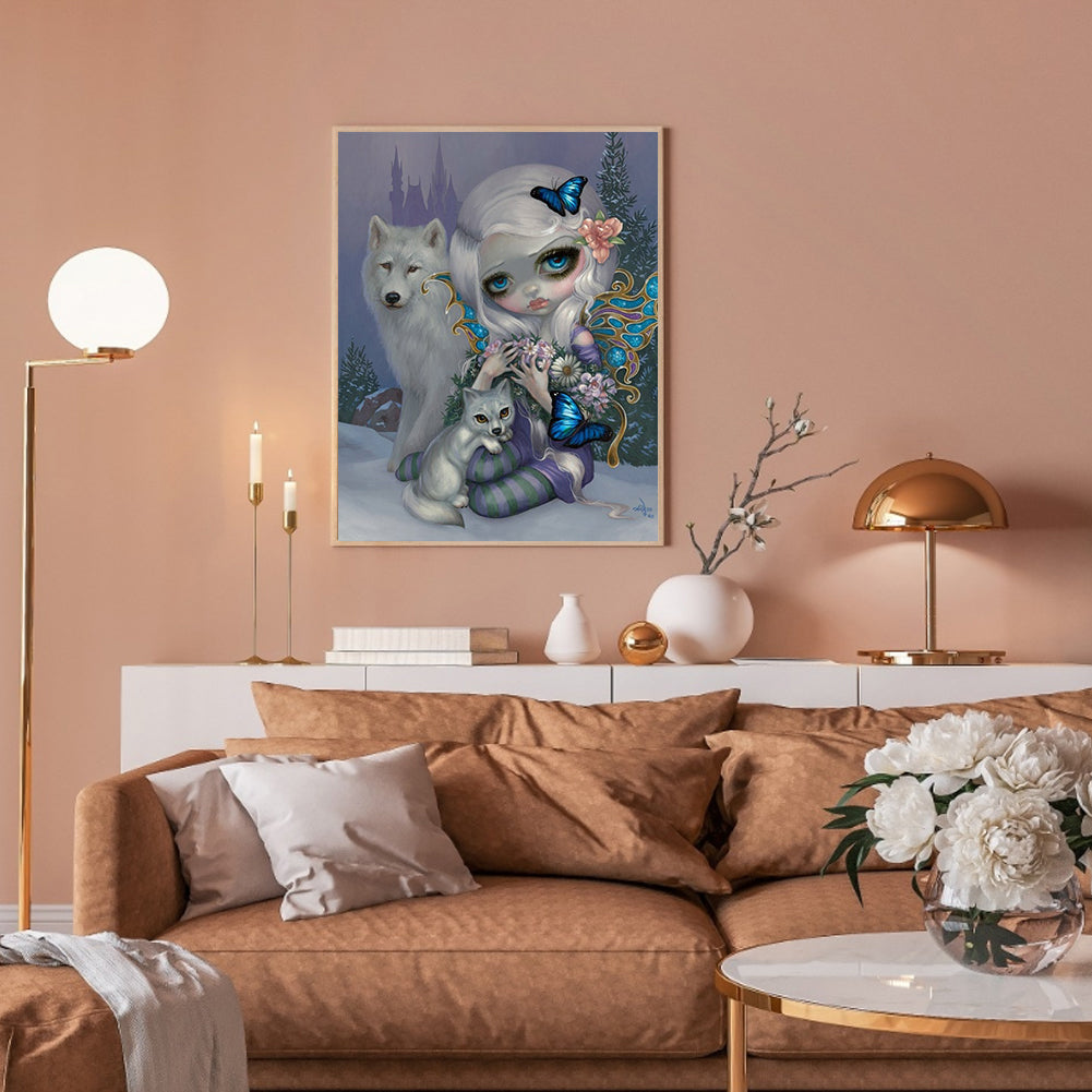 Gothic Dark Doll - Full Round Drill Diamond Painting 30*40CM