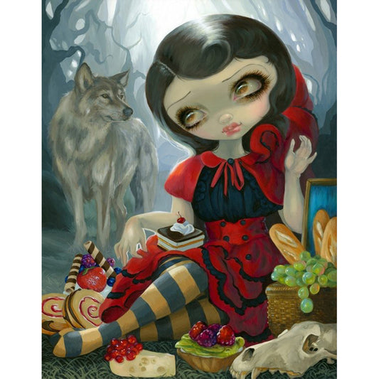 Gothic Dark Doll - Full Round Drill Diamond Painting 30*40CM