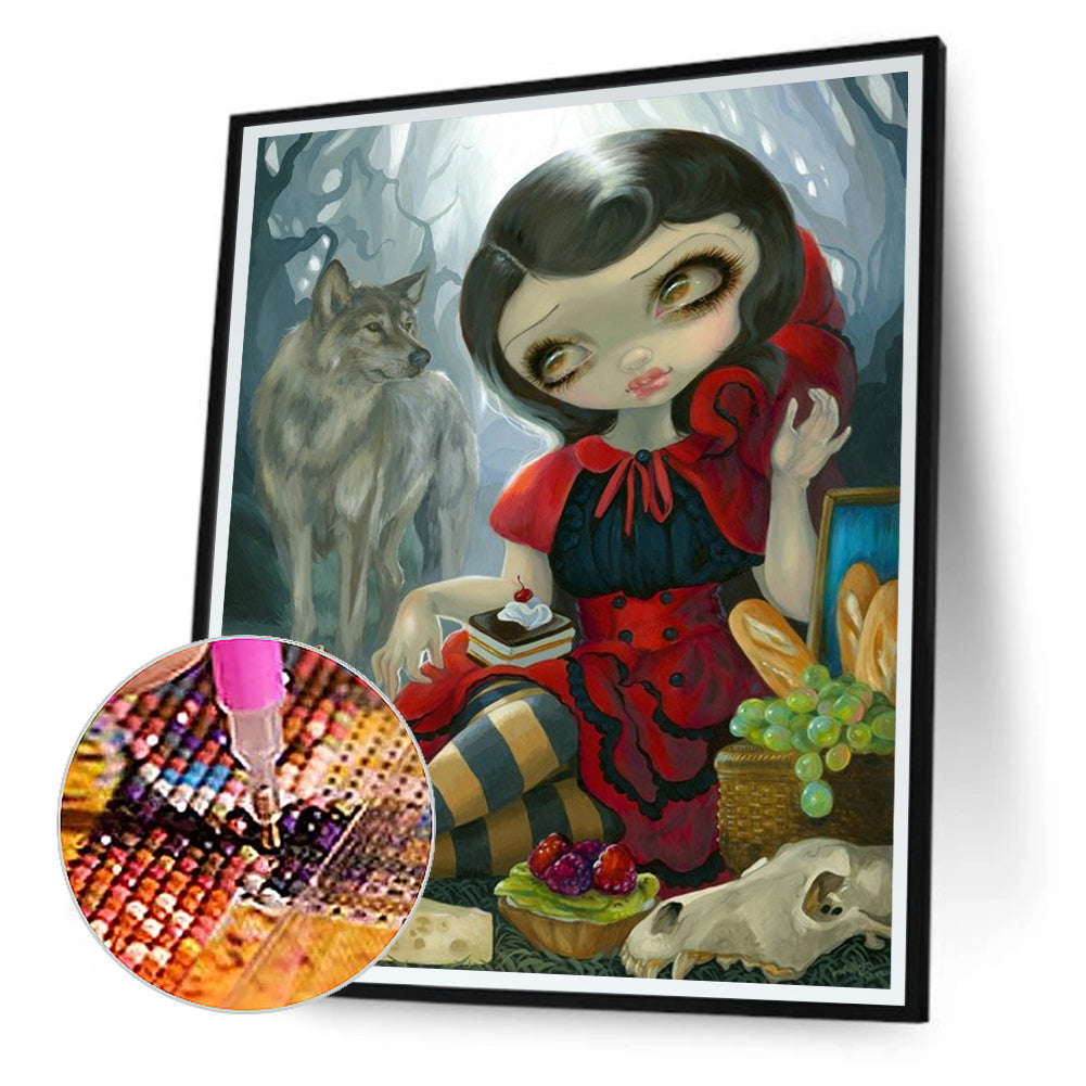 Gothic Dark Doll - Full Round Drill Diamond Painting 30*40CM