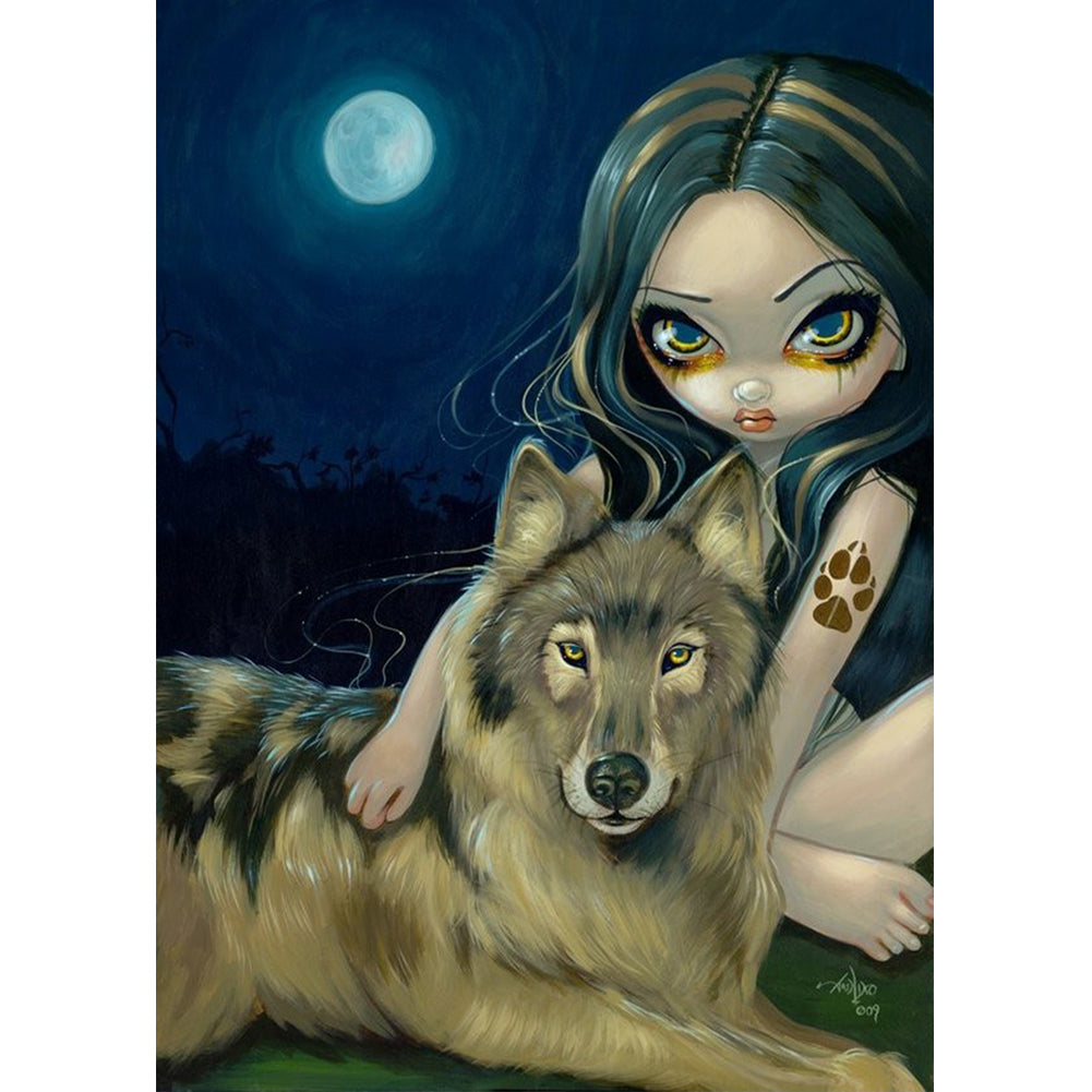 Gothic Dark Doll - Full Round Drill Diamond Painting 30*40CM