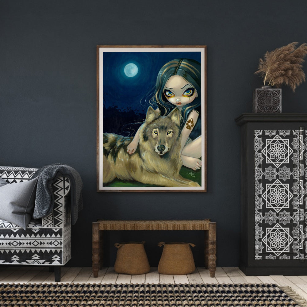 Gothic Dark Doll - Full Round Drill Diamond Painting 30*40CM