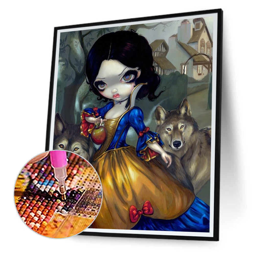 Gothic Dark Doll - Full Round Drill Diamond Painting 30*40CM