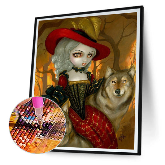 Gothic Dark Doll - Full Round Drill Diamond Painting 30*40CM