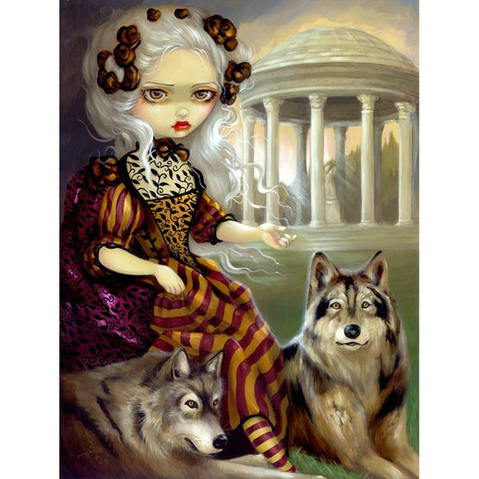 Gothic Dark Doll - Full Round Drill Diamond Painting 30*40CM