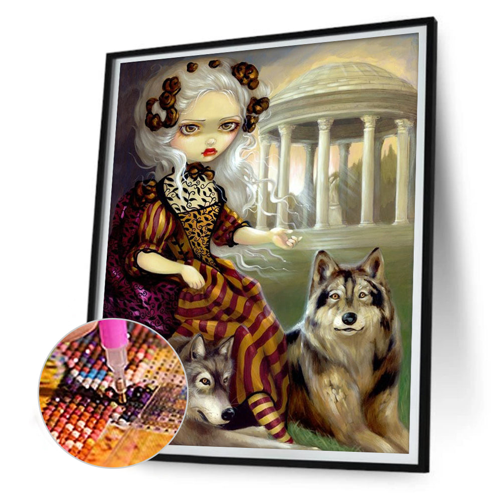 Gothic Dark Doll - Full Round Drill Diamond Painting 30*40CM