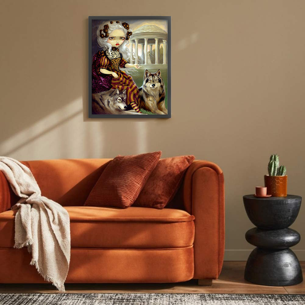 Gothic Dark Doll - Full Round Drill Diamond Painting 30*40CM