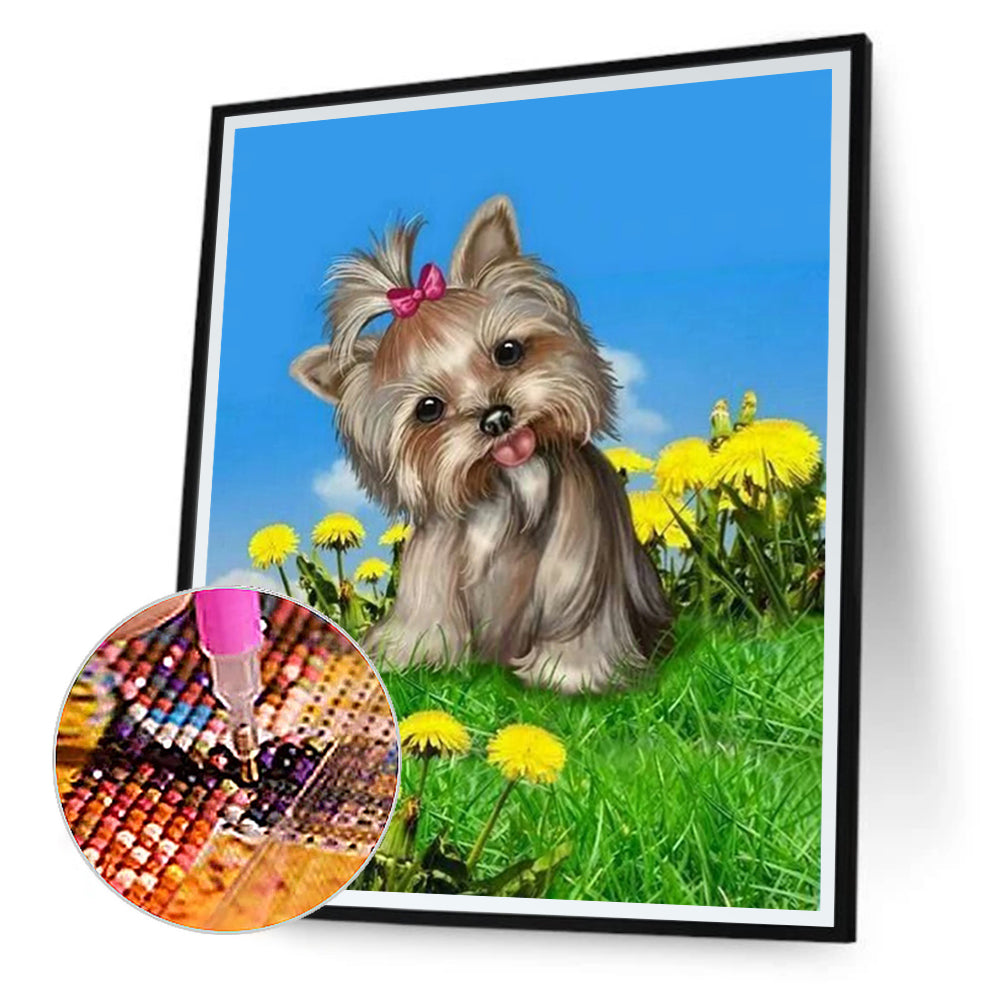 Yorkshire Terrier - Full Round Drill Diamond Painting 30*40CM