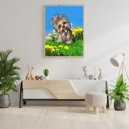Yorkshire Terrier - Full Round Drill Diamond Painting 30*40CM