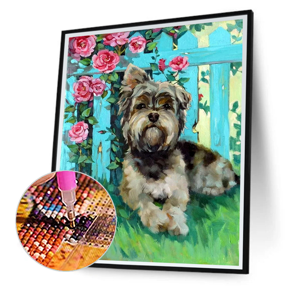 Yorkshire Terrier - Full Round Drill Diamond Painting 30*40CM