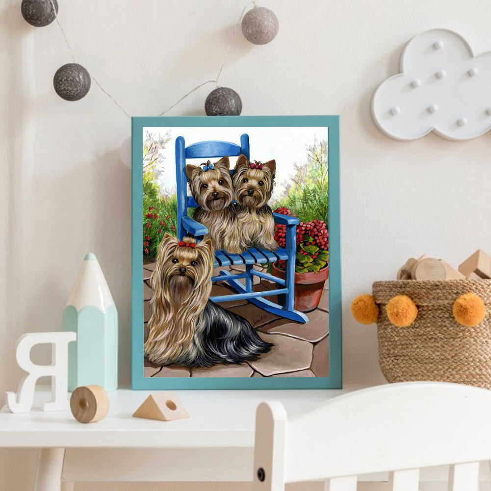 Yorkshire Terrier - Full Round Drill Diamond Painting 30*40CM