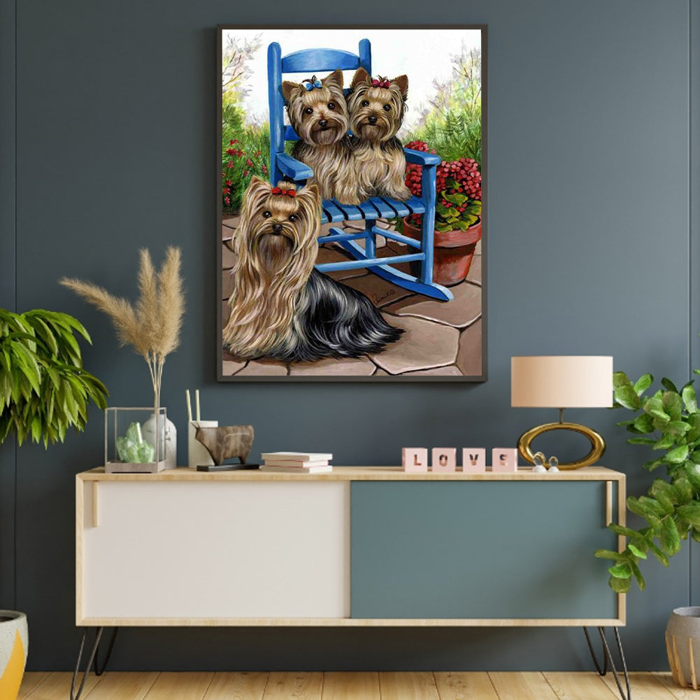 Yorkshire Terrier - Full Round Drill Diamond Painting 30*40CM