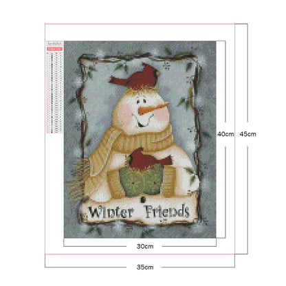 Snowman - Full Square Drill Diamond Painting 30*40CM