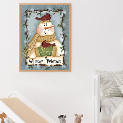 Snowman - Full Square Drill Diamond Painting 30*40CM