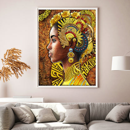 Indian Woman - Special Shaped Drill Diamond Painting 30*40CM