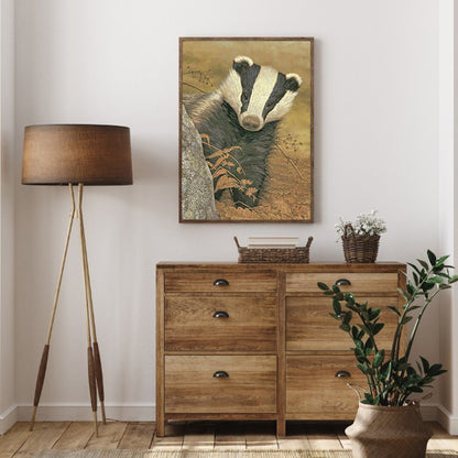 Snow Honey Badger - Full Round Drill Diamond Painting 30*40CM