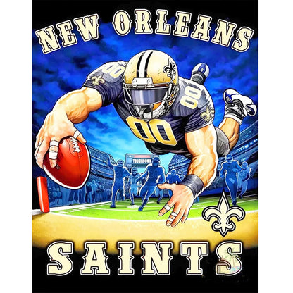 New Orleans Saints Football Team - Full Round Drill Diamond Painting 30*40CM