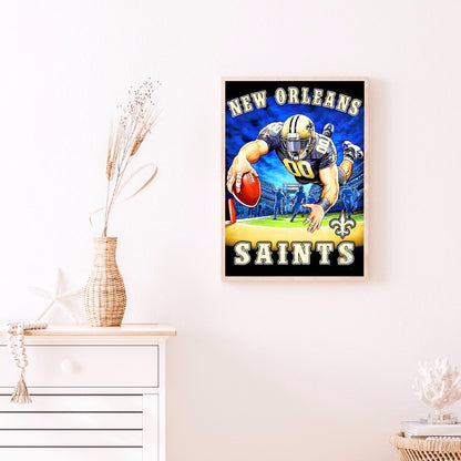New Orleans Saints Football Team - Full Round Drill Diamond Painting 30*40CM