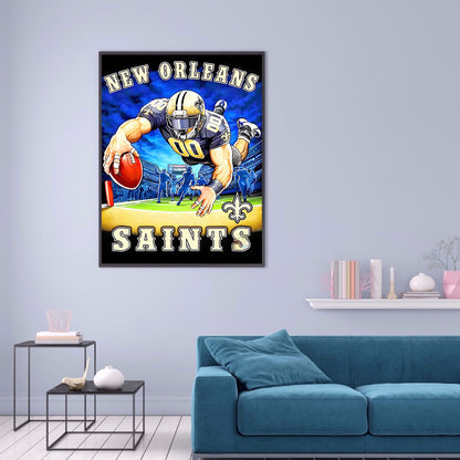 New Orleans Saints Football Team - Full Round Drill Diamond Painting 30*40CM