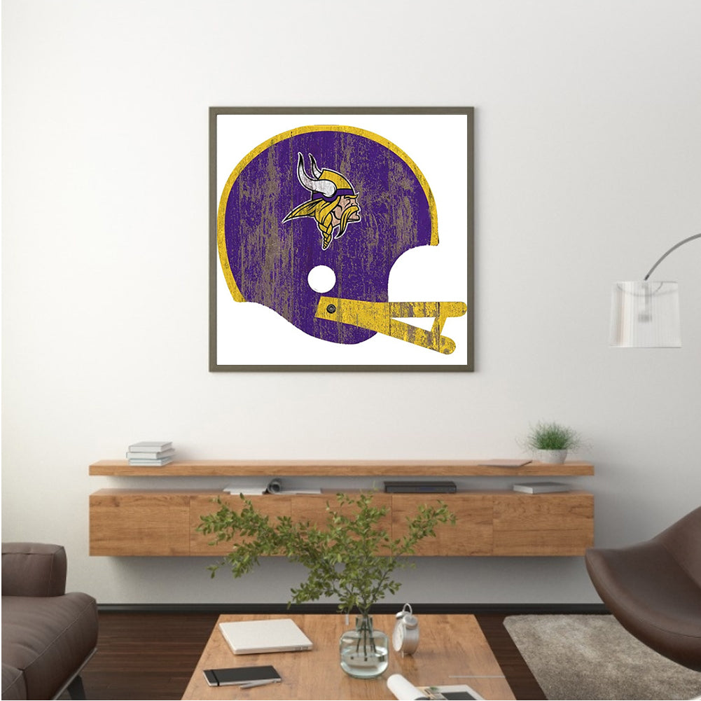 Minnesota Vikings Football Team - Full Round Drill Diamond Painting 30*30CM