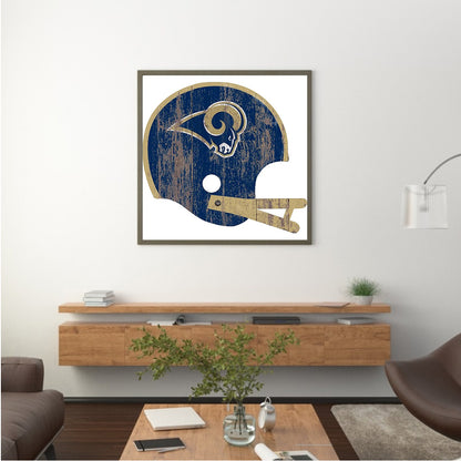 Los Angeles Rams Football Team - Full Round Drill Diamond Painting 30*30CM