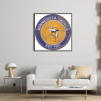 Minnesota Vikings Football Team - Full Round Drill Diamond Painting 40*40CM