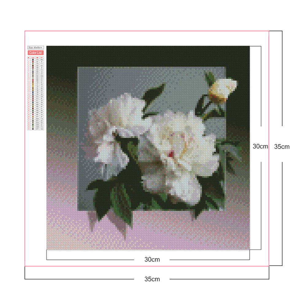 Peony - Full Square Drill Diamond Painting 30*30CM