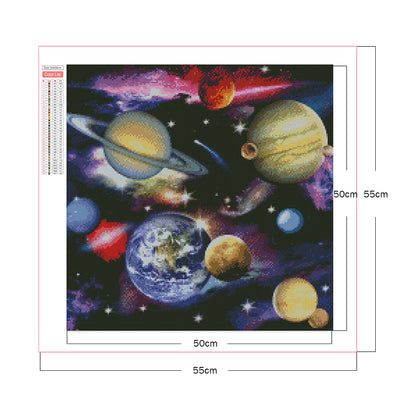 Cosmic Planet - Full Square Drill Diamond Painting 50*50CM