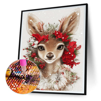 Deer - Full Round Drill Diamond Painting 30*40CM