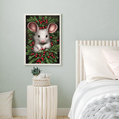 White Mouse - Full Round Drill Diamond Painting 30*40CM