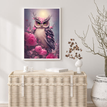 Owl - Full Round Drill Diamond Painting 30*40CM