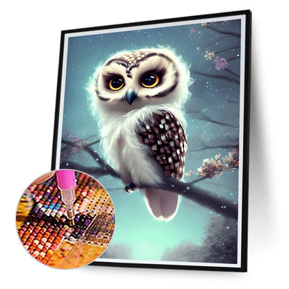 Owl - Full Round Drill Diamond Painting 30*40CM