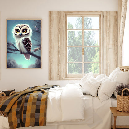 Owl - Full Round Drill Diamond Painting 30*40CM