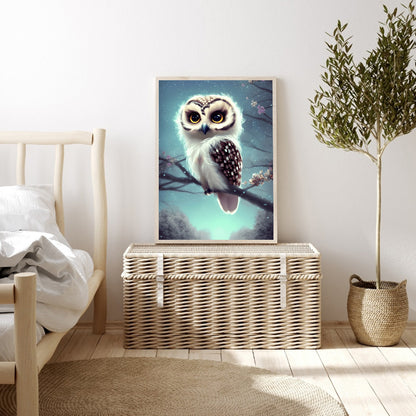 Owl - Full Round Drill Diamond Painting 30*40CM