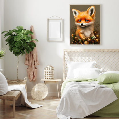 Little Fox - Full Round Drill Diamond Painting 30*40CM